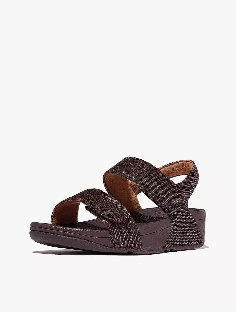 Fitflop Lulu Adjustable Shimmerlux Back-Strap Sandals - Plumberry