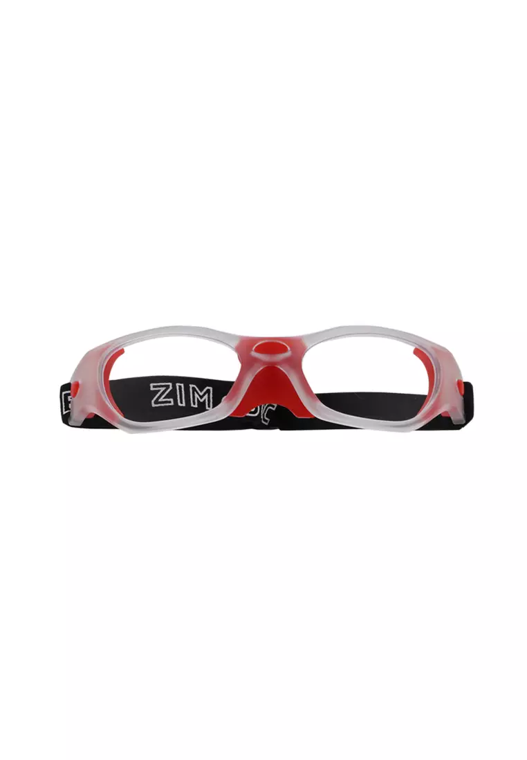 ZS13 (C8-Matte Clear & Red) Replaceable Lenses Sports Goggles/Eyewear Basketball/Pickleball/Tennis/Volleyball/Football for Men/Women