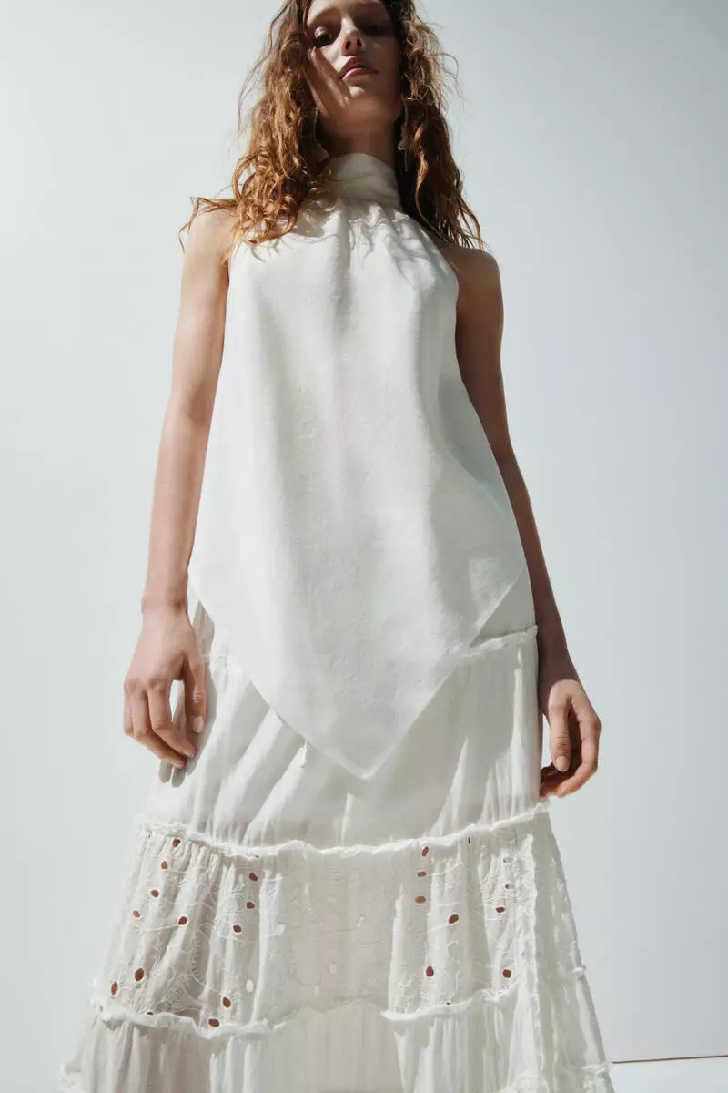 Broderie anglaise maxi skirt