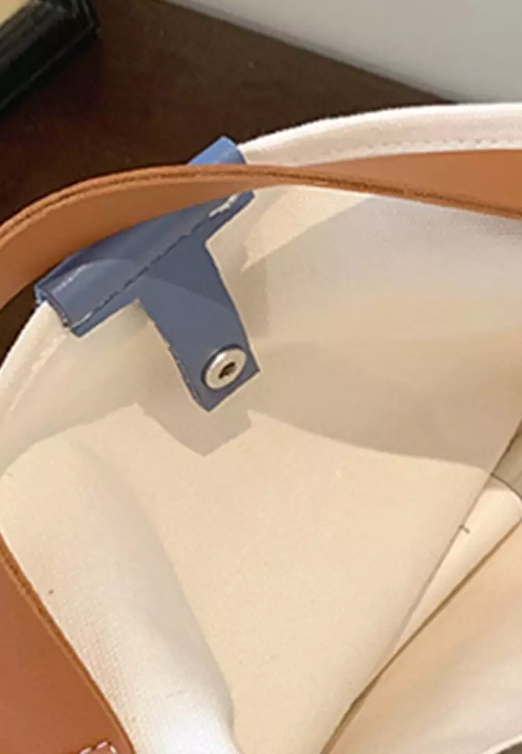 Versatile Casual Patchwork Canvas Diagonal Bag CA22021624W