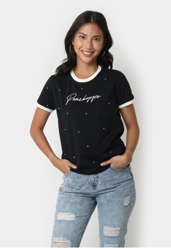 Buy Penshoppe Relaxed Fit T-shirt with All Polka Dots Print and Branding Embroidery Online | ZALORA Philippines