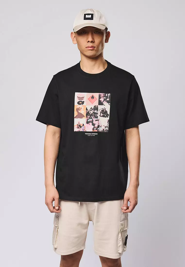 MENS BLACK LOW GRAPHIC TEE