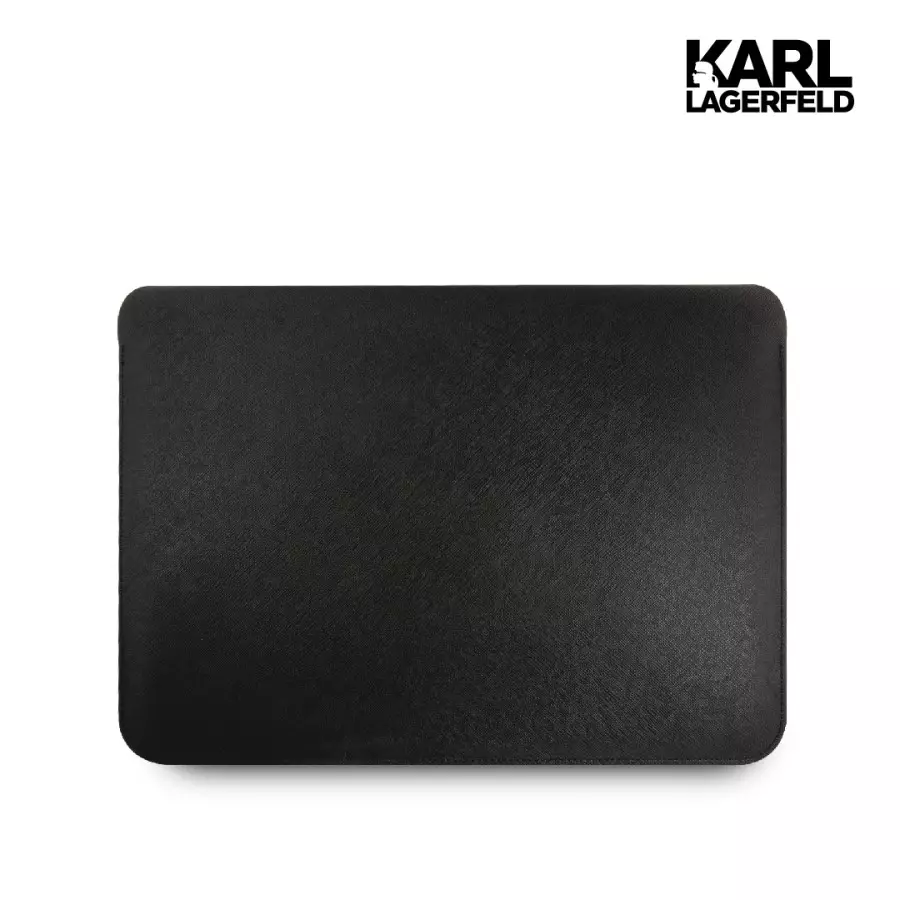 KARL LAGERFELD Laptop Sleeve - Saffiano Ikonik Karl, 16" Black