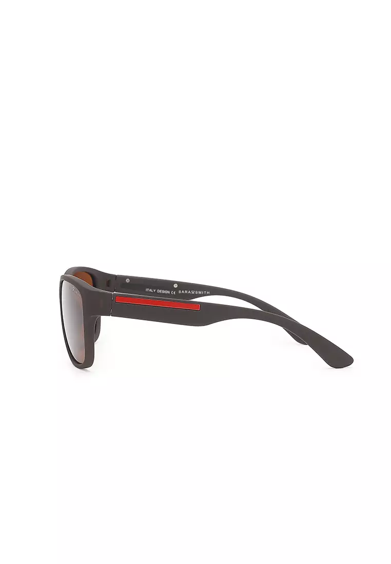 Unisex Casual Polarized Rectangular Sunglasses (Kacamata Hitam) - Cokelat