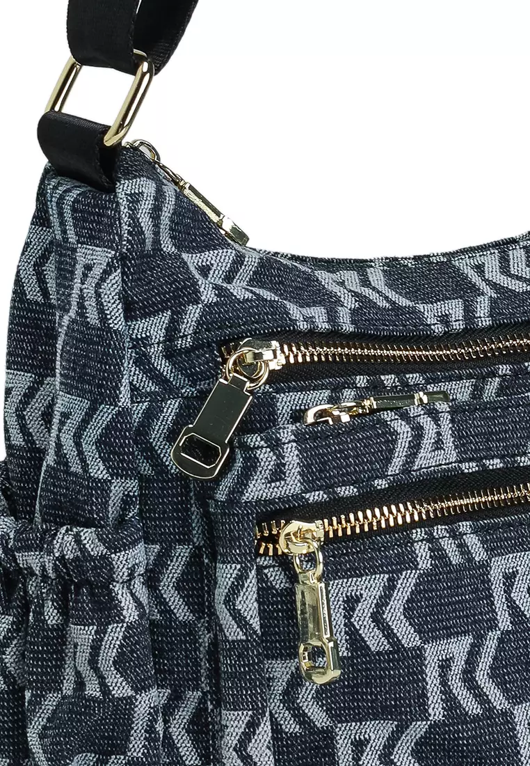 Denim Fabric Sling Bag