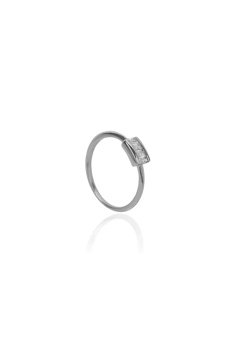 Sterling Silver Square Bar Ring
