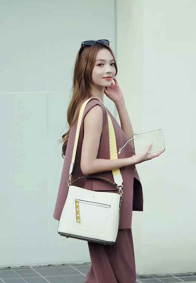 Women's Top Handle Bag / Sling Bag / Crossbody Bag - White
