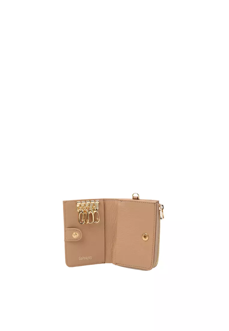 L-Zip Key Case - Biscuit