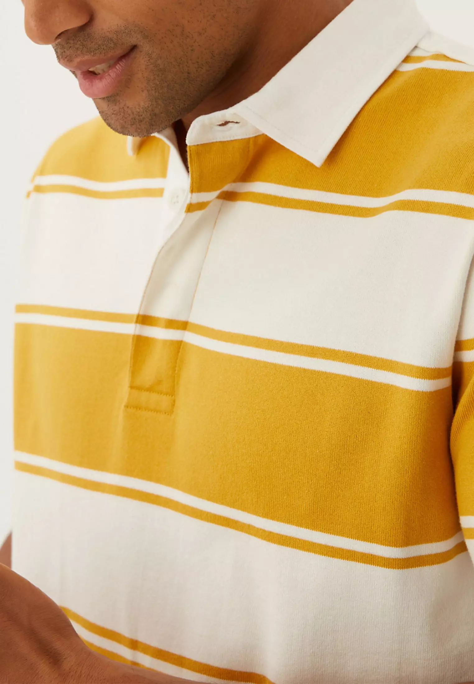 Pure Cotton Striped Rugby Shirt