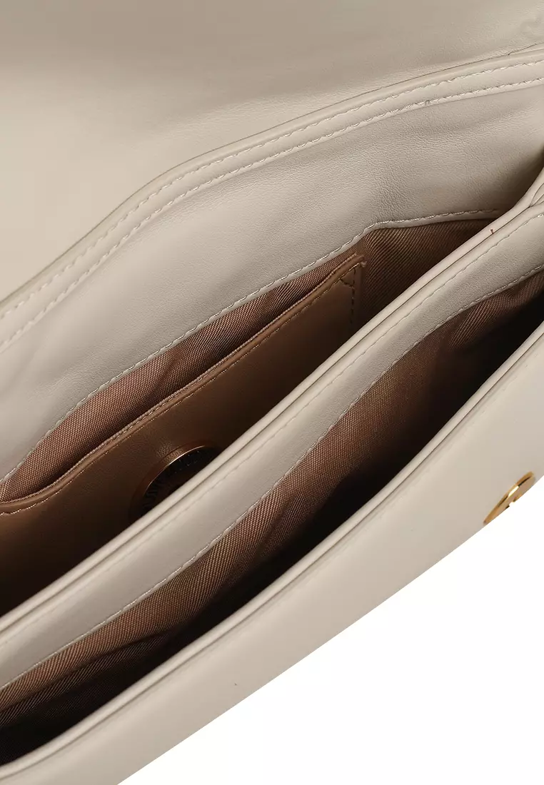 Embossed Quilted Chain Sling Bag (nt)