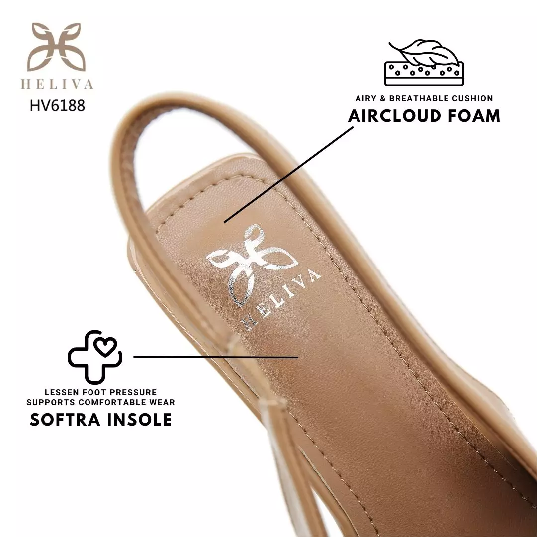 Heliva Quinn High Heels Glossy Sling Back Sol 5cm HV6188