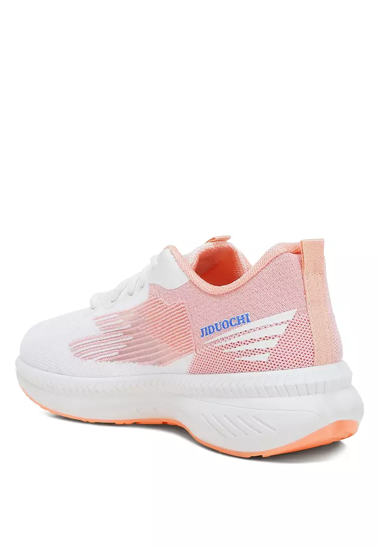 Sepatu Kets Chunky Bertali Warna Pink