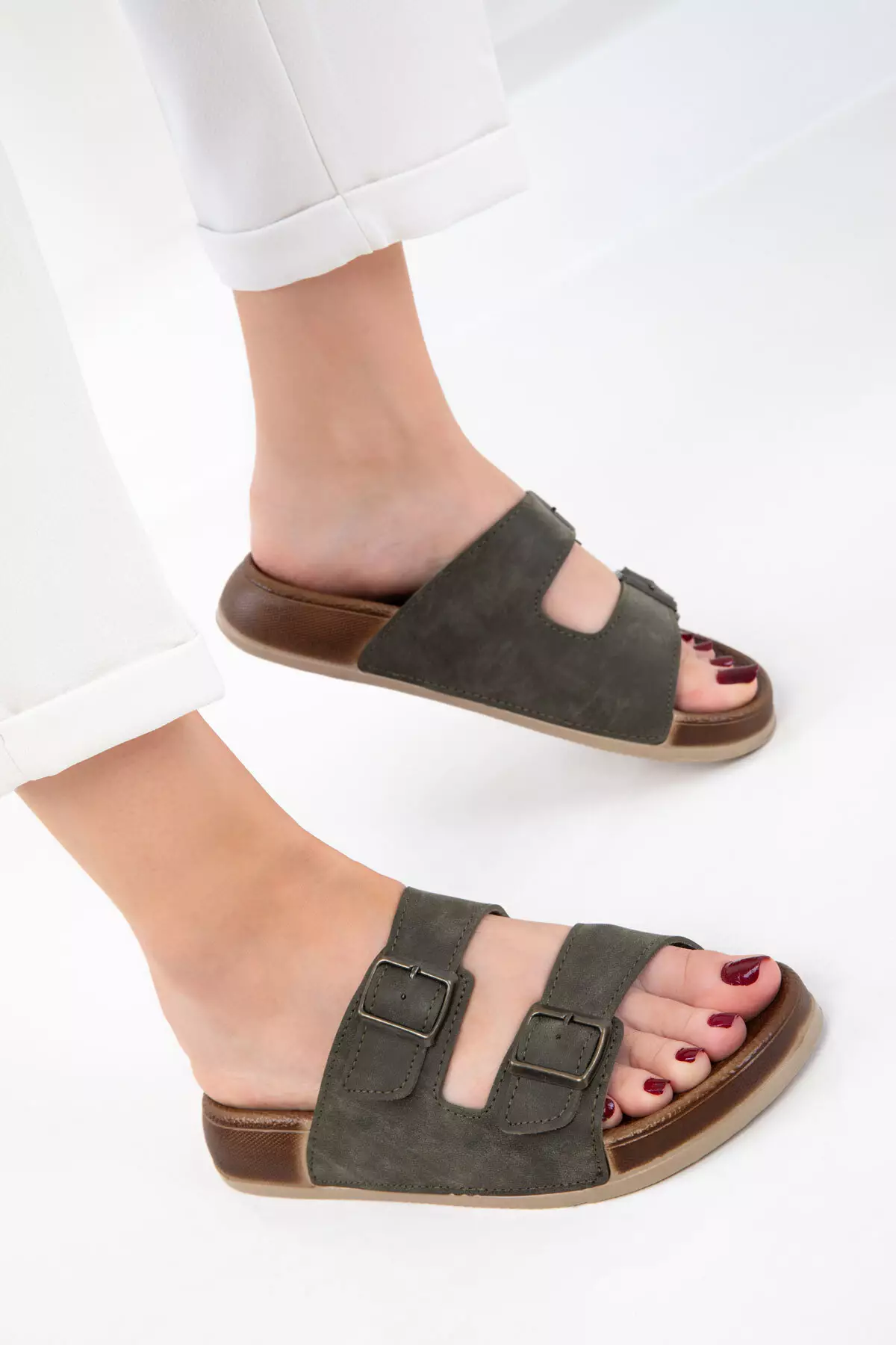 Khaki Unisex Slippers 20723