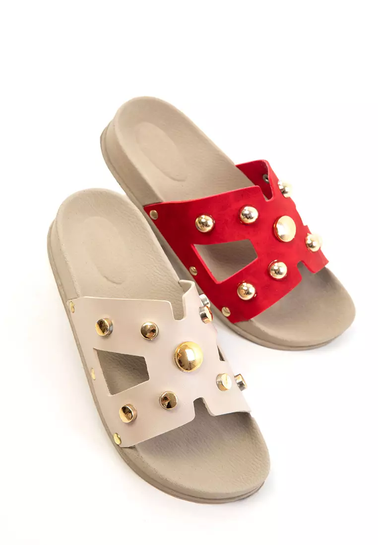 Beige Women's Slippers 20661
