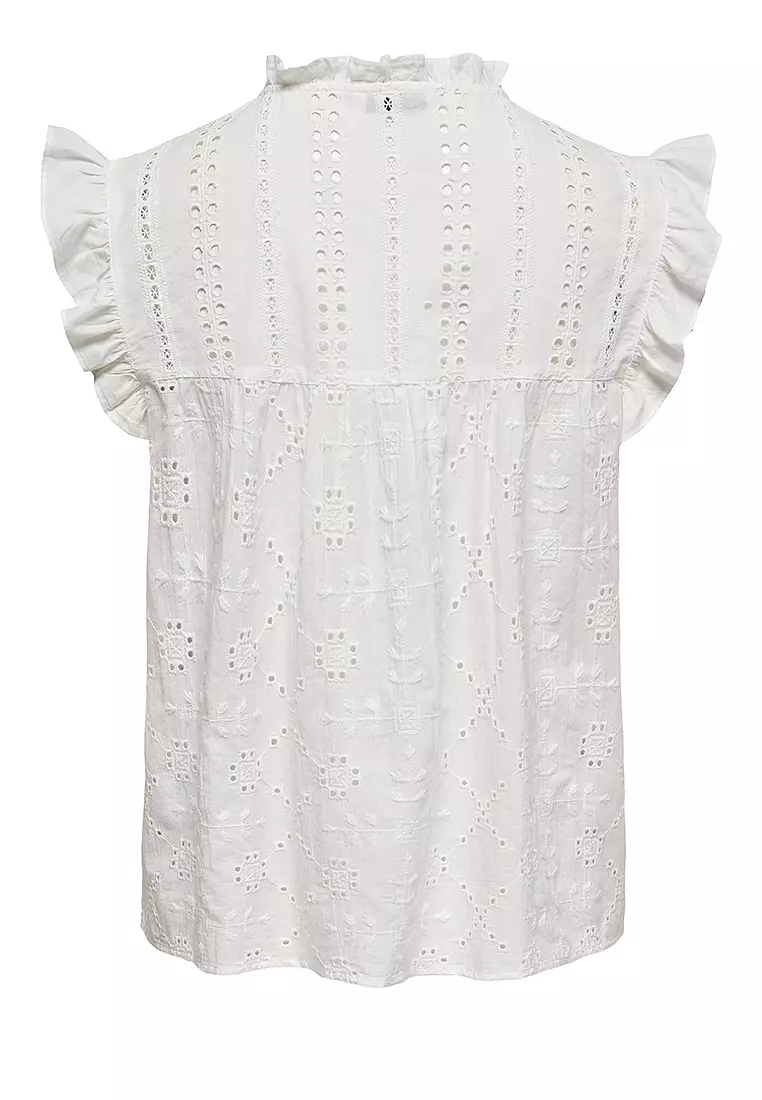 Sleeveless Embroidered Top