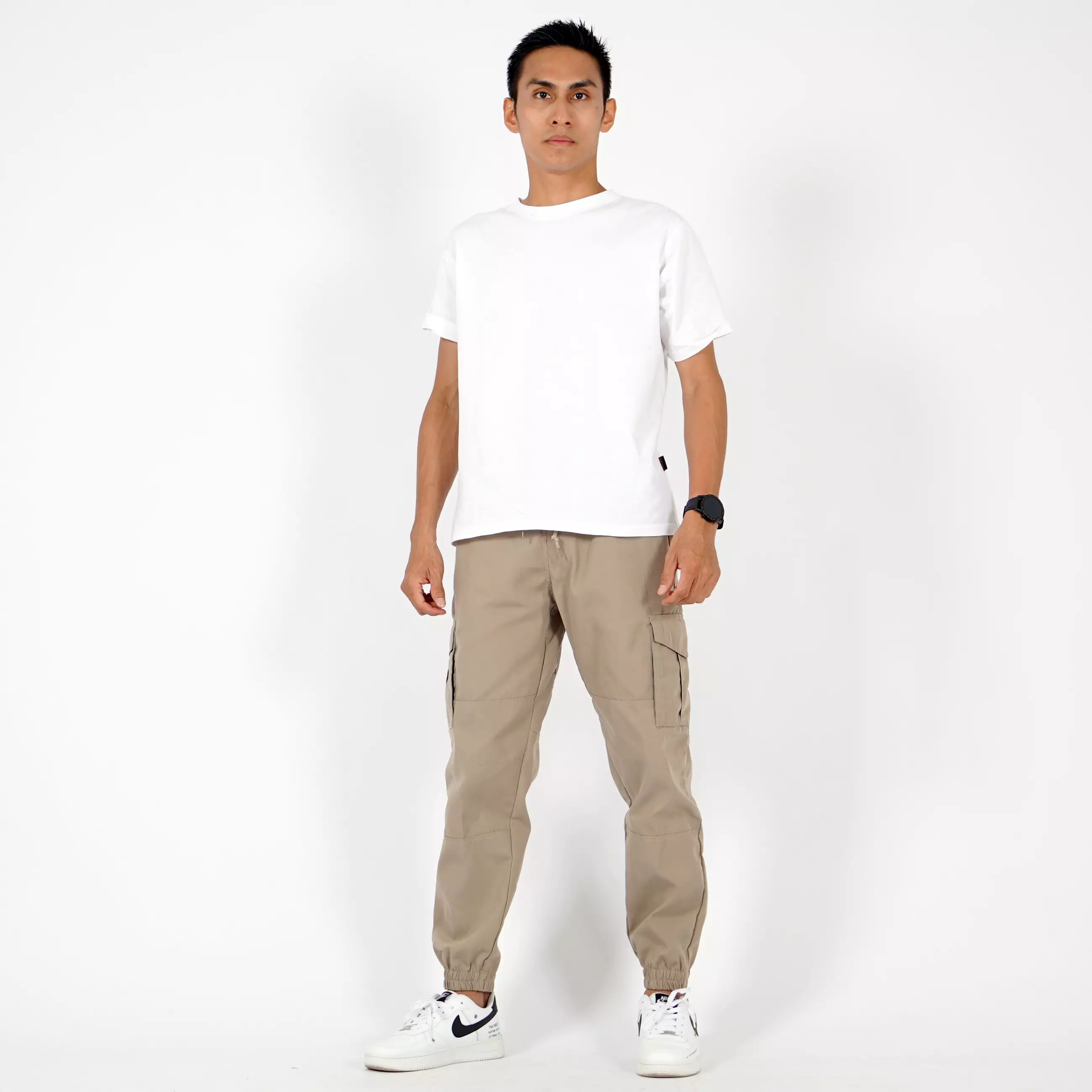  DAVE Cargo Jogger Pants Celana Cargo Joger Pria - BEIGE