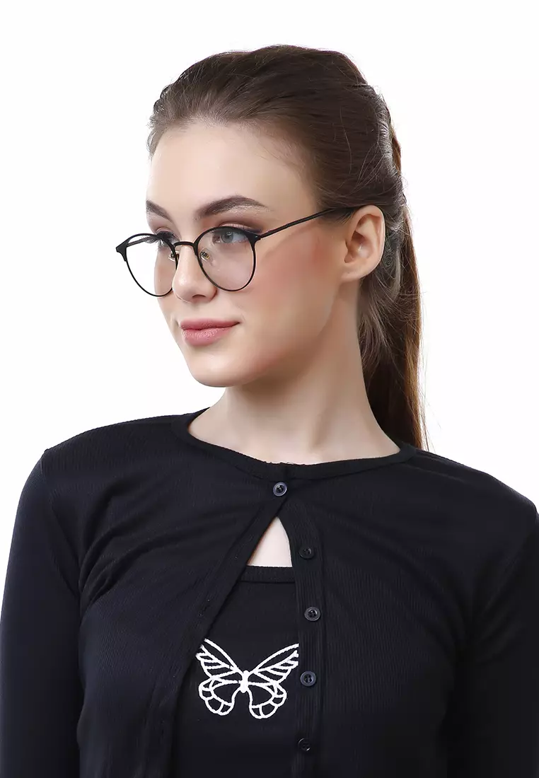 Dinda Kacamata Wanita Lensa Photocromic Anti Radiasi UV Premium Quality - Hitam