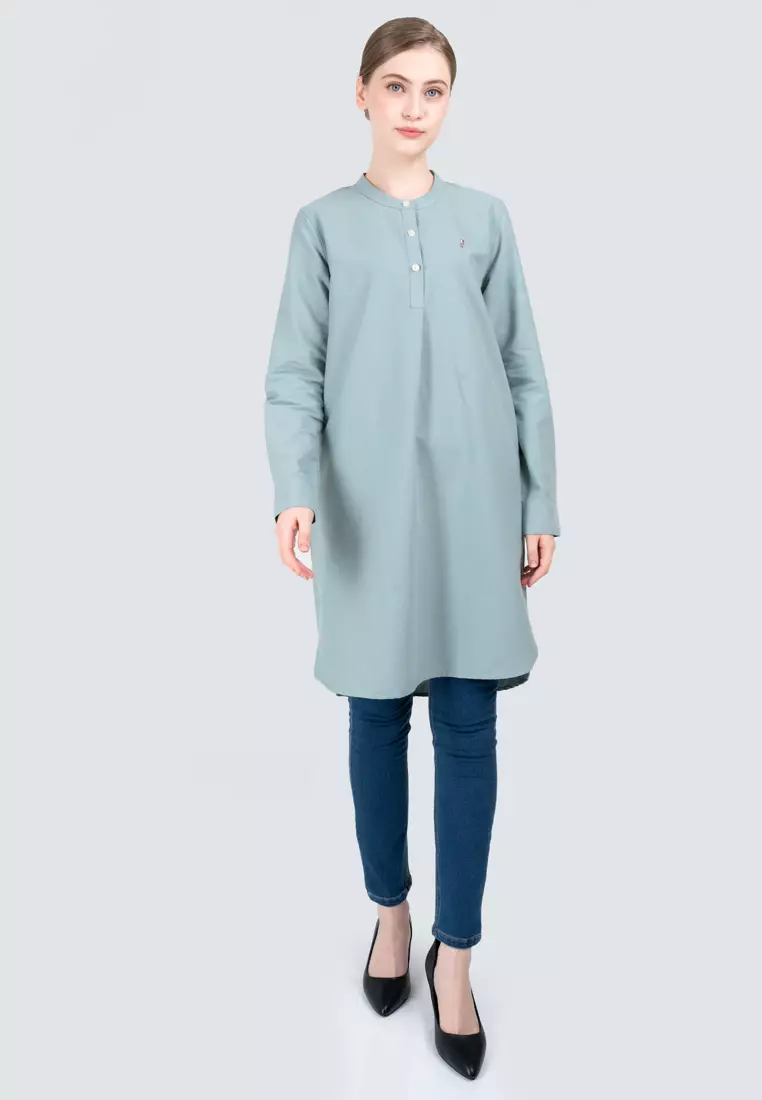 Polo Haus - Women’s Oxford Long Sleeve Shirt Dress WBSD002
