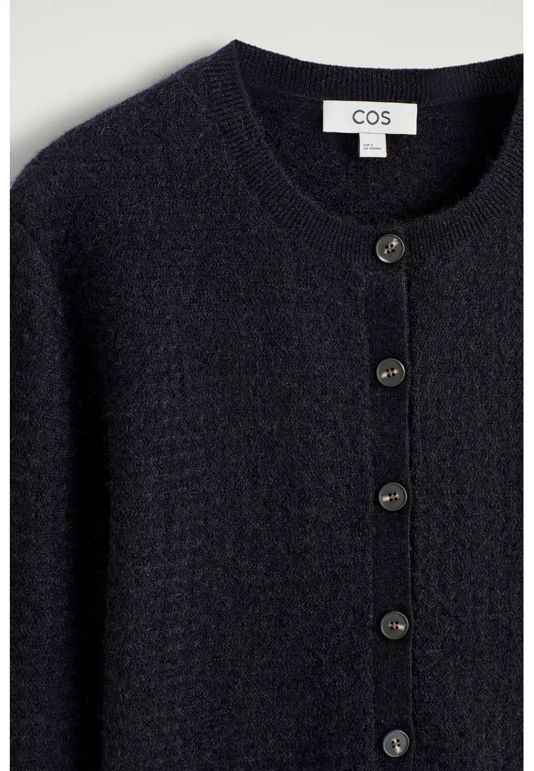 Buy COS ZIGZAG-KNIT MOHAIR-BLEND CARDIGAN 2026 Online | ZALORA