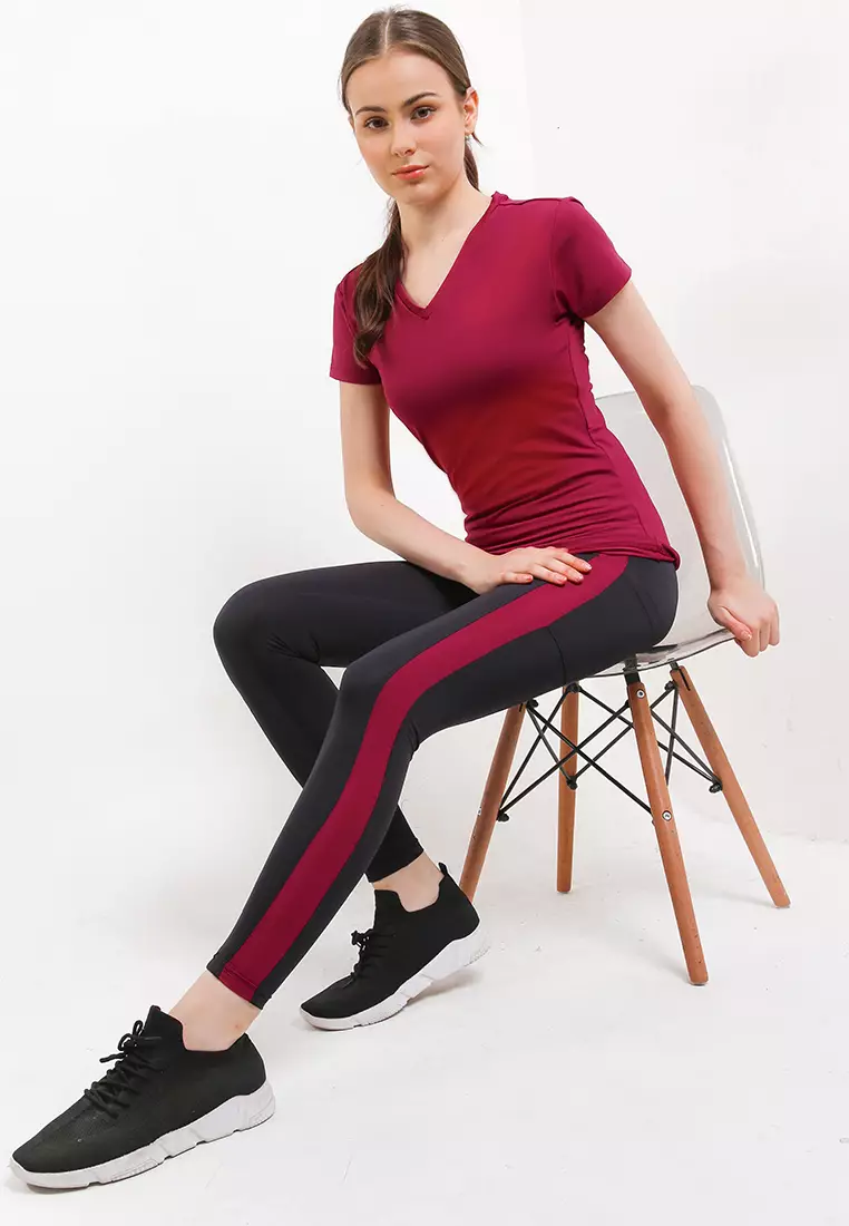 Celana Panjang Legging Olahraga Ladies Sport Long Pants Active Sport Olahraga Senam Yoga Pilates Gym Ketat Spandex