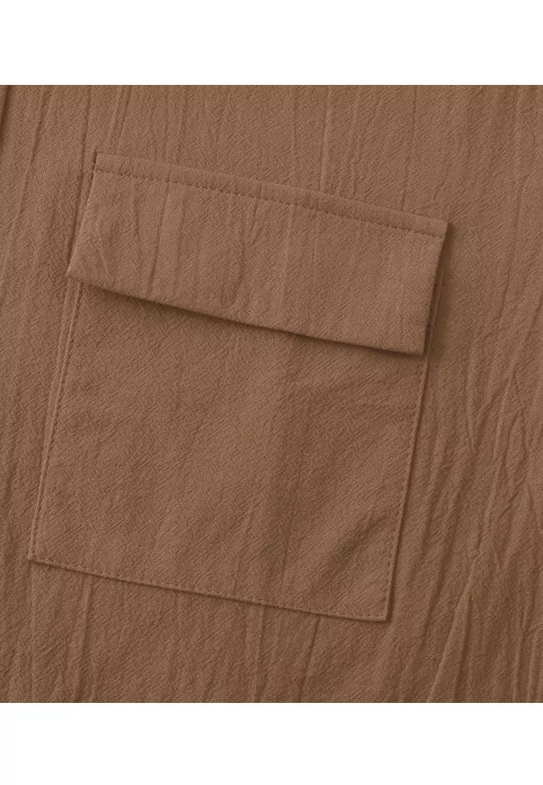 Loose Square-neck Linen Shirt YL-SKD01