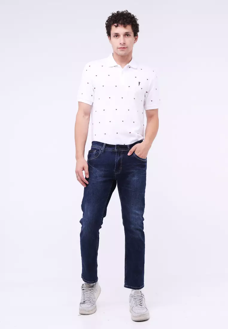 Denim Long Slim Tapered Jeans