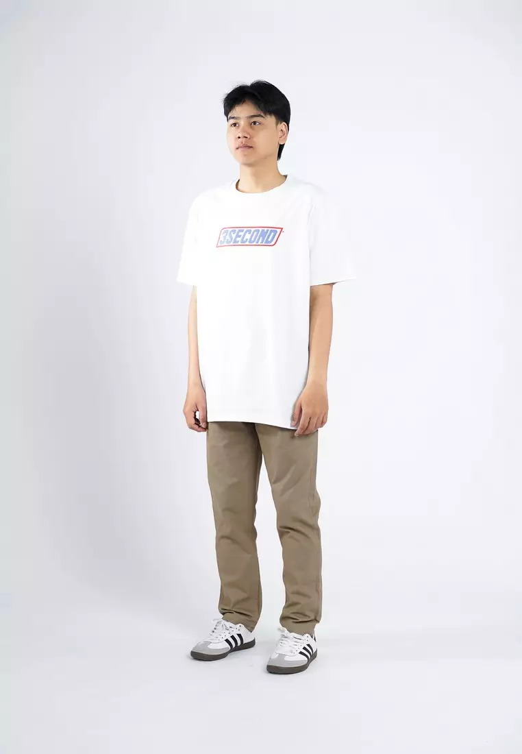 3Second Men's T-Shirt Short Sleeve Regular Fit Cotton Diagonal 3SCO OL-C240525