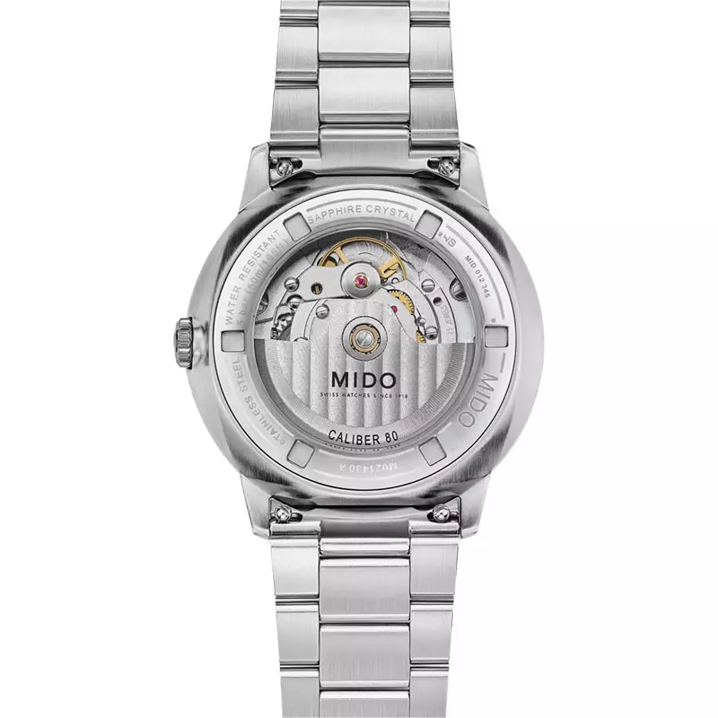 Jam Tangan Pria Mido Commander M021.430.11.031.00 Datoday Automatic Silver Dial Stainless Steel Strap