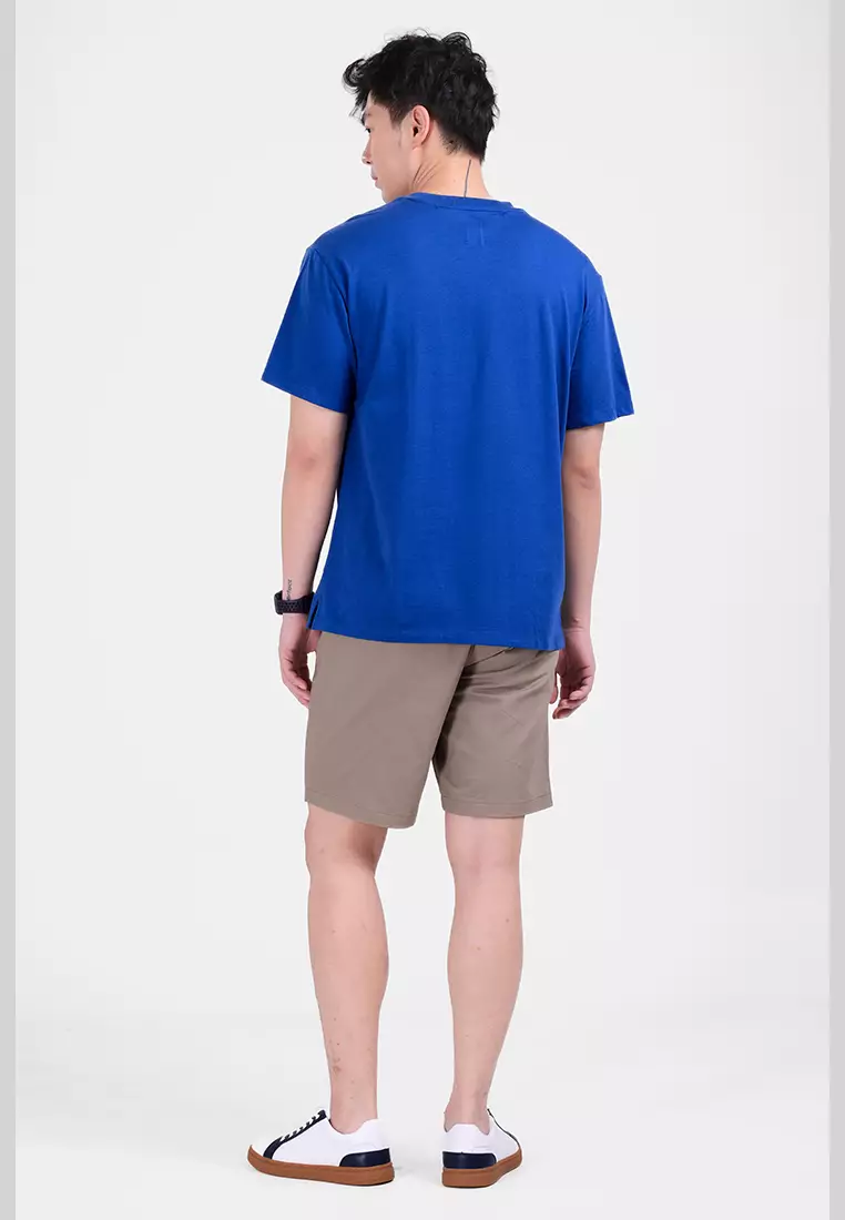 MANZONE - Kaos Lengan Pendek Pria Lingard 5 Slim Fit - Blue Colour Blue