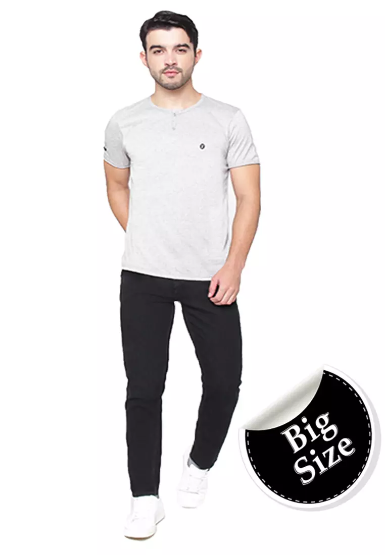 Jeans Slim Fit Big Size Melar Hitam 133206BIG