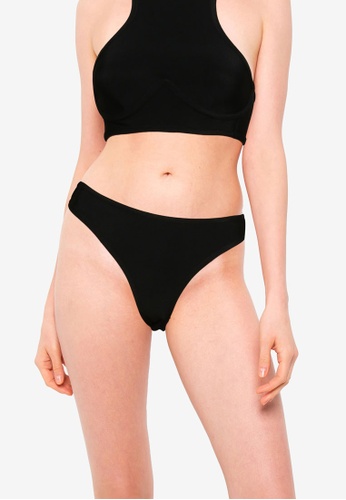 Public Desire black Bandage V Front Bikini Bottom AFC0DUS1C786EFGS_1