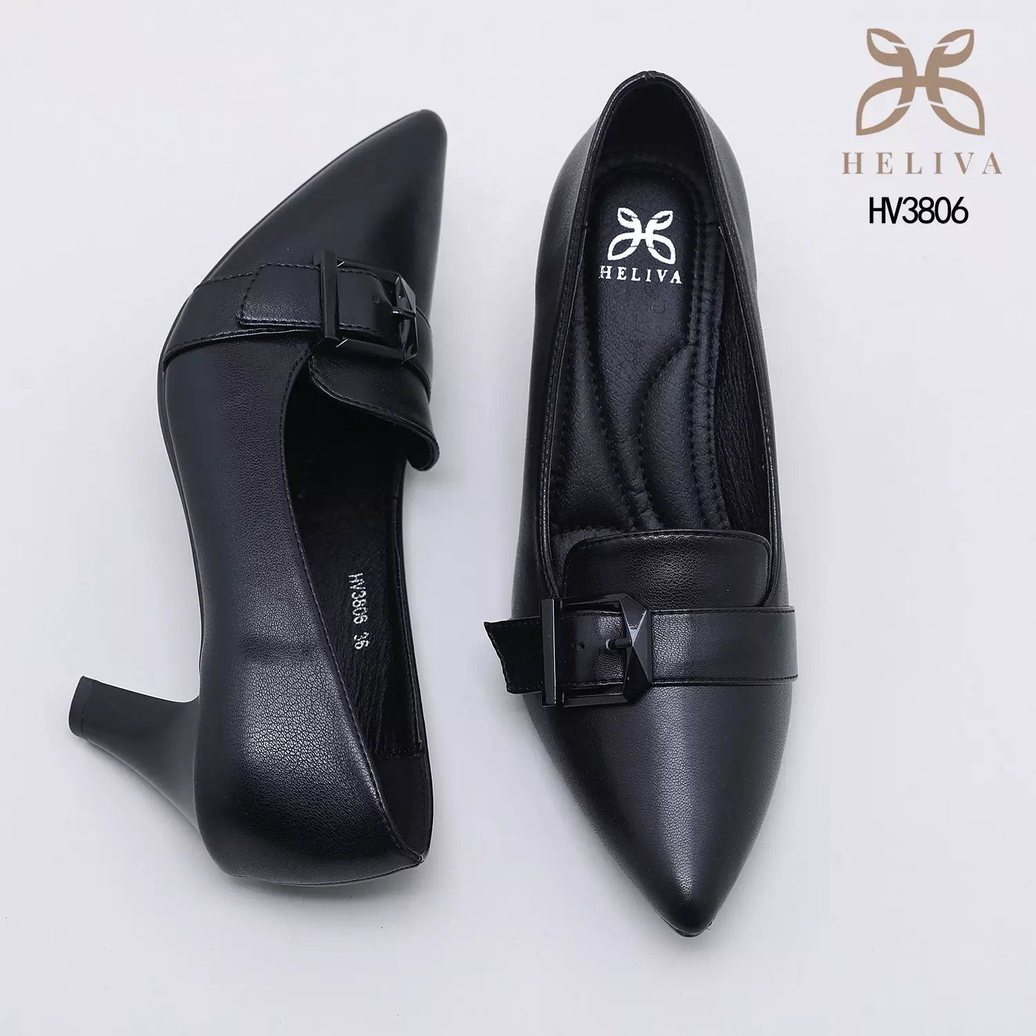 Heliva Maya Mid Heels Office Lady Pointed Shoes