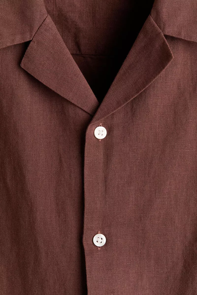 Relaxed Fit Linen-blend resort shirt