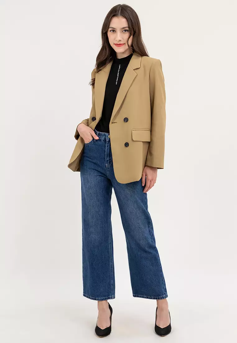 Double Breasted Coat with Removable Layer