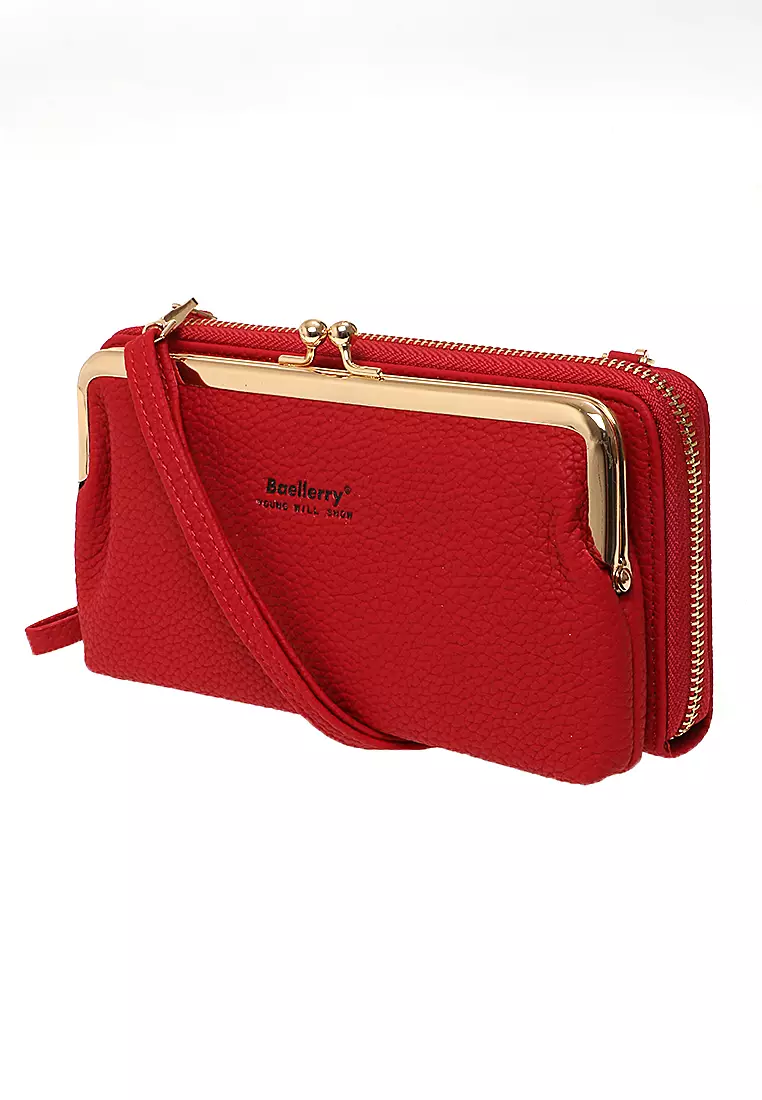 Tas Selempang Wanita Sling Bag Dompet Hp Multifungsi Many Slot Material PU Leather ORIGINAL