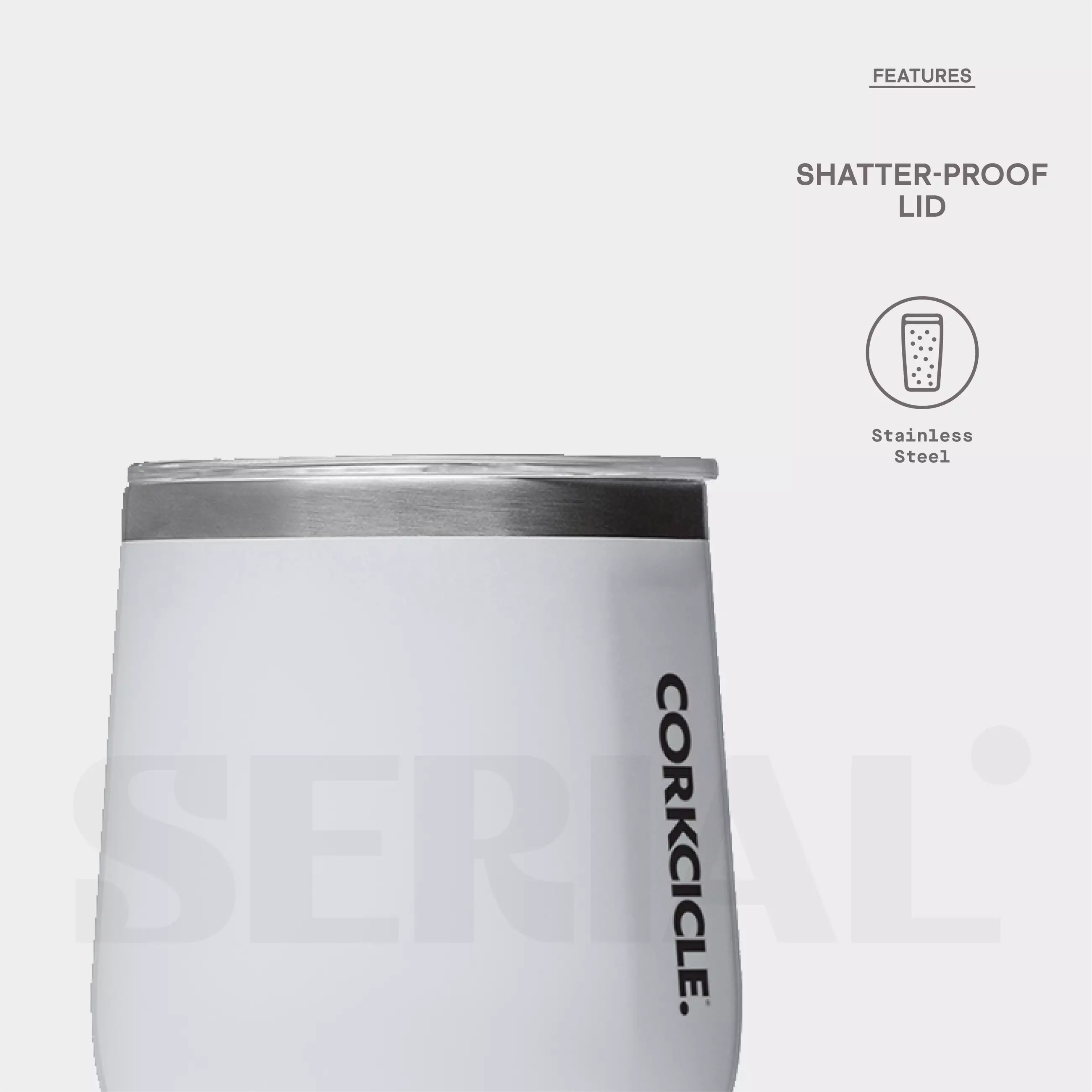 CORKCICLE® Stemless 12oz - Classic White