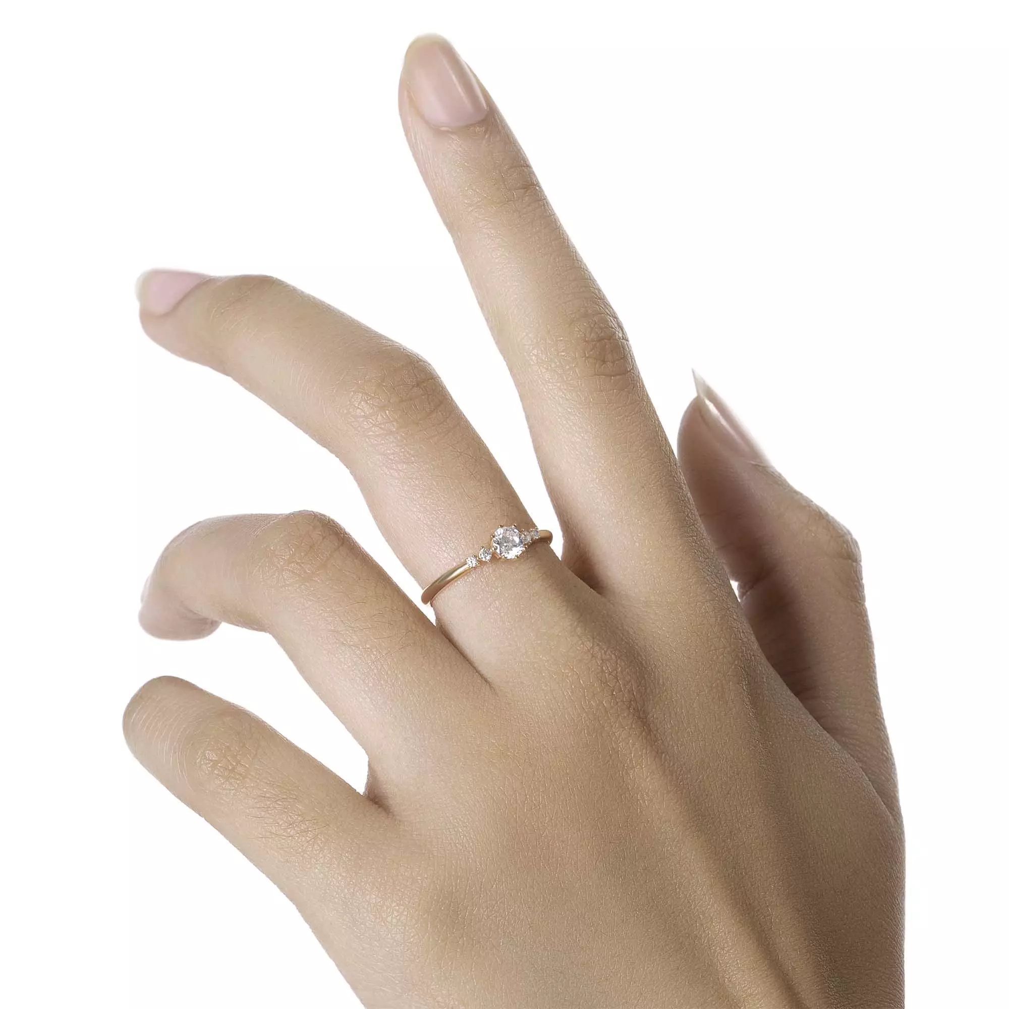 Cincin Emas 8K - Ella Gold Ring - Brianeta Collection - Juene Jewelry