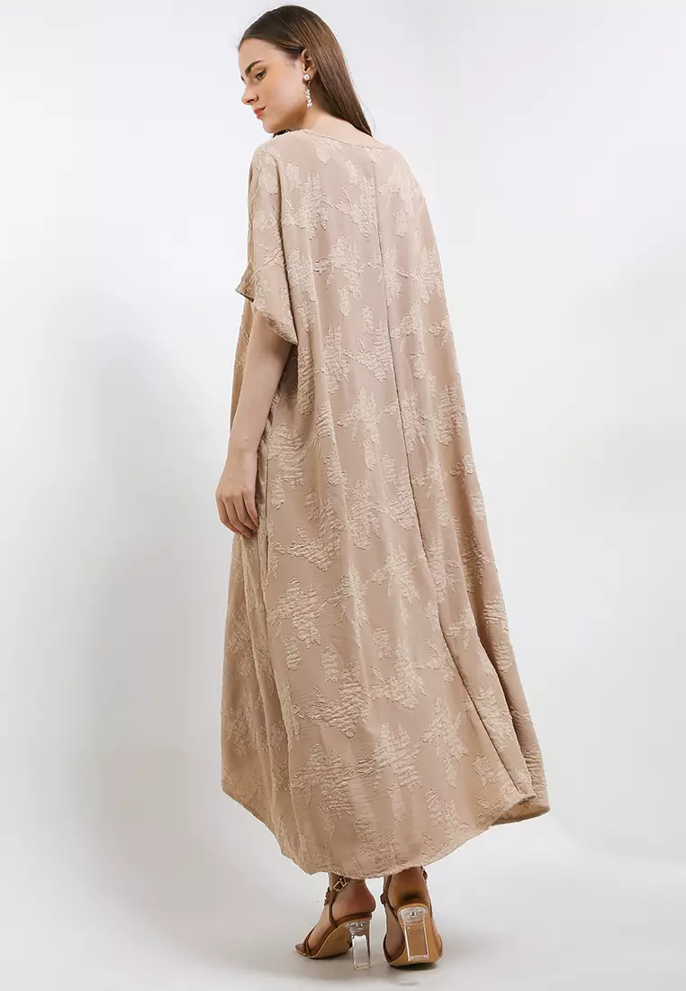 V Neck Flo Jacq Kaftan