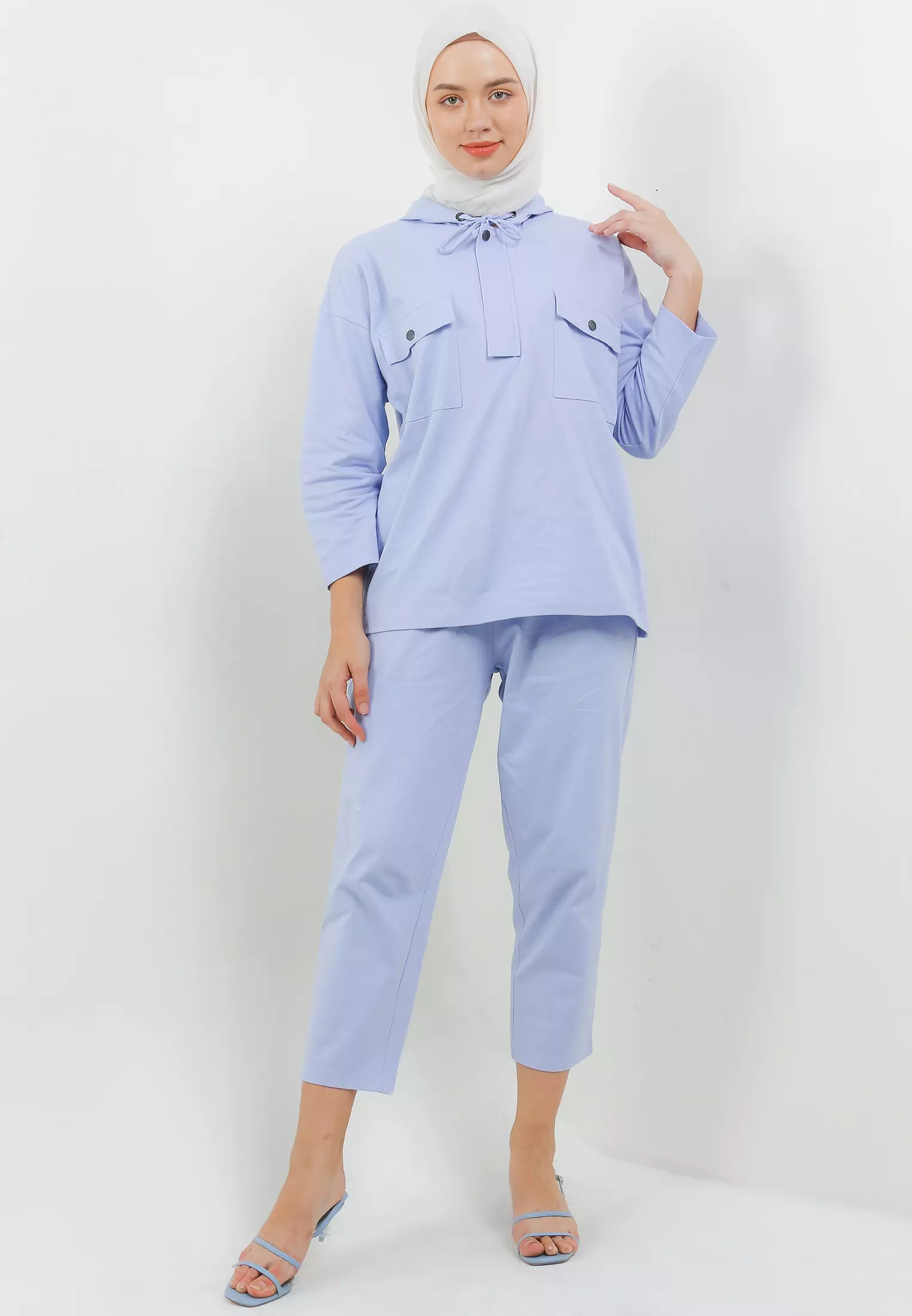 MFMW Daramroe Atasan Blouse Hoodie Baby Blue