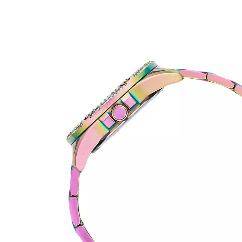 Jam Tangan Wanita Guess Queen GW0464L4 Ladies Iridescent Dial Stainless Steel Strap