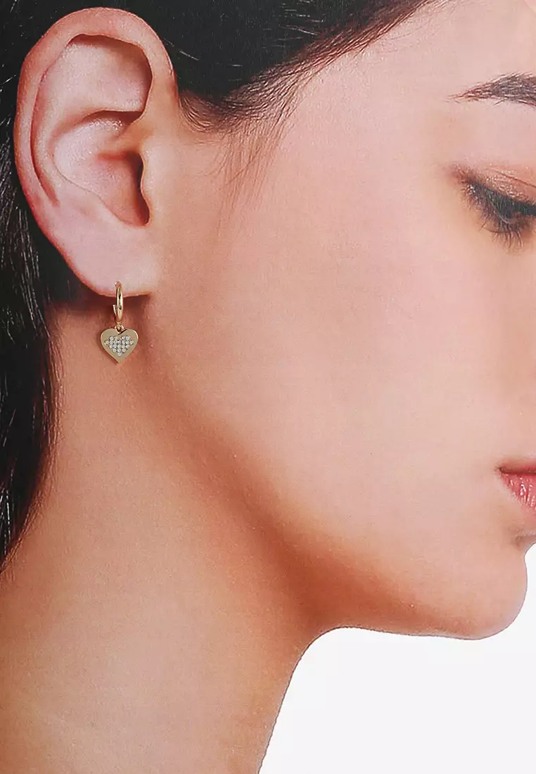 Aldo gold top earrings
