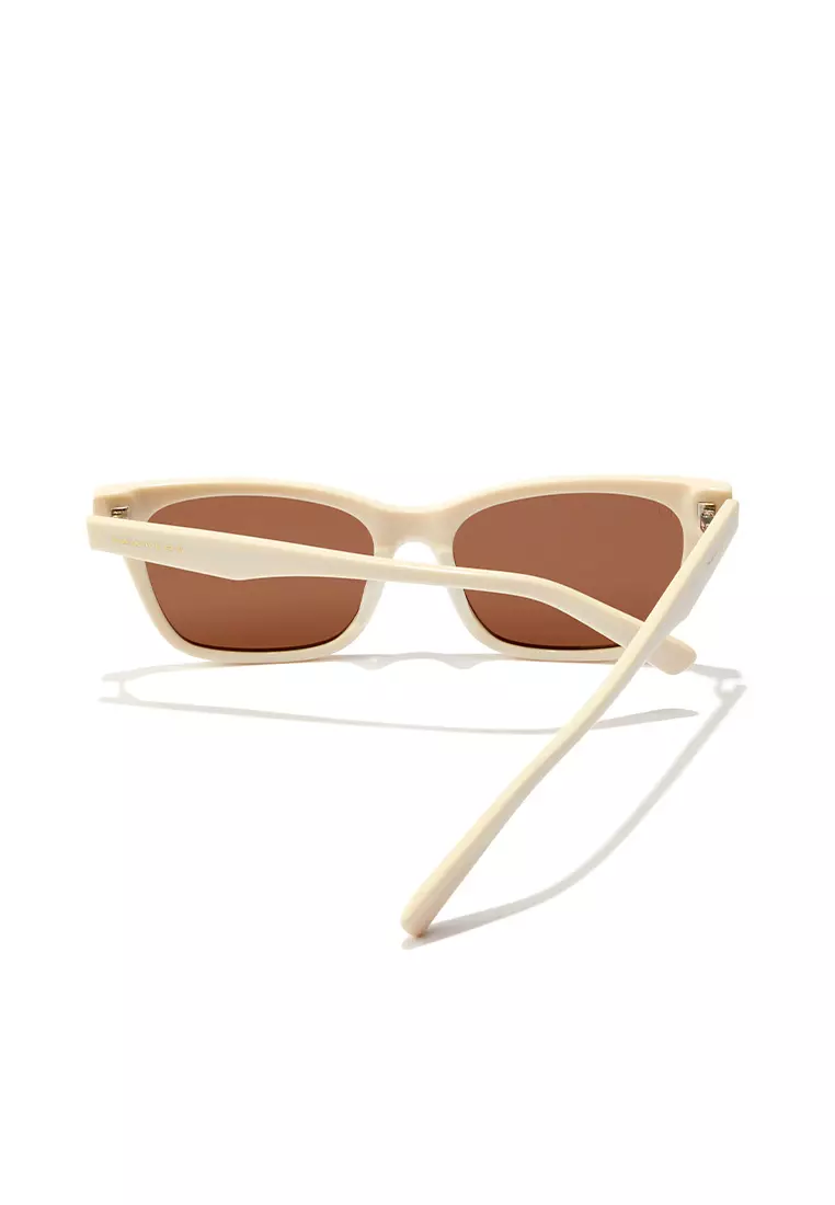 HAWKERS POLARIZED COTTON Brown MAZE Sunglasses for Men and Women, Unisex. UV400 Protection. Official Product designed in Spain