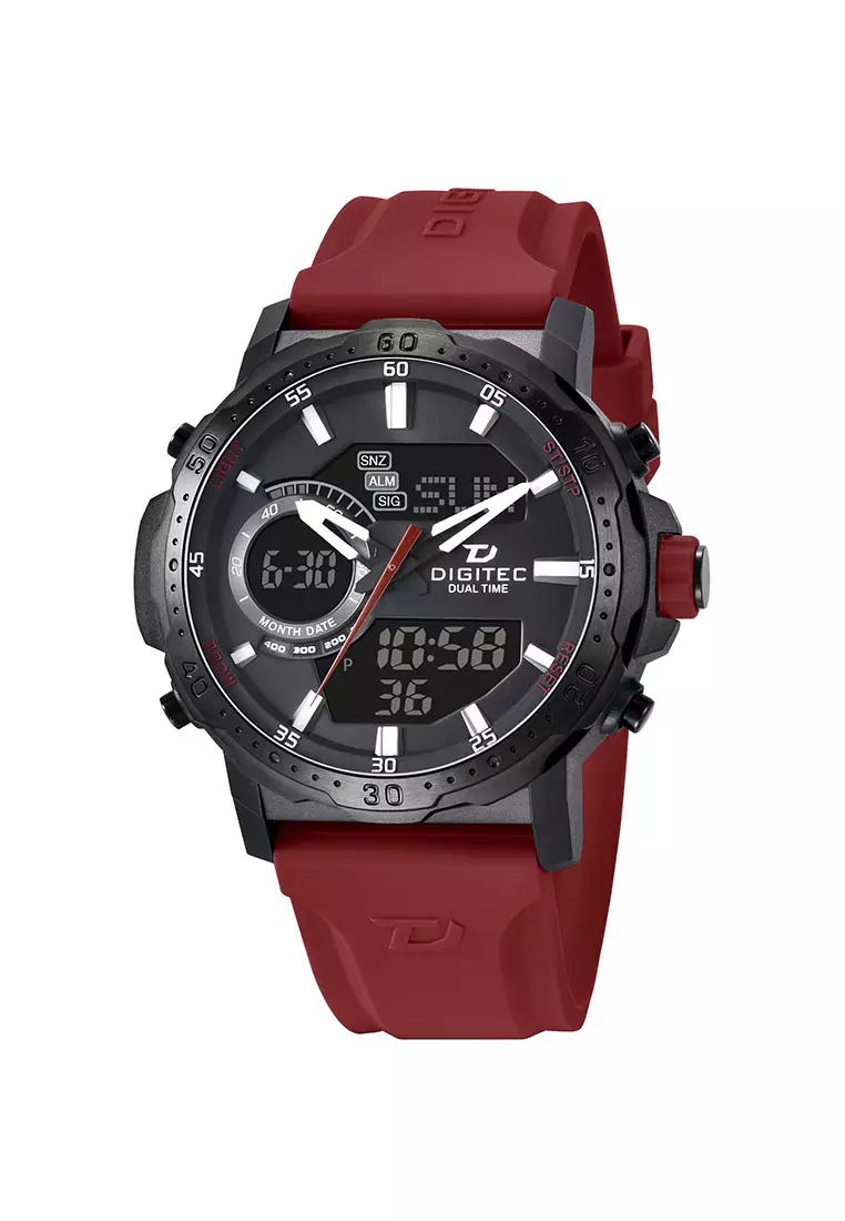 Jual Digitec Digitec Jam Tangan Pria - Red Black - Rubber Strap - DGS ...