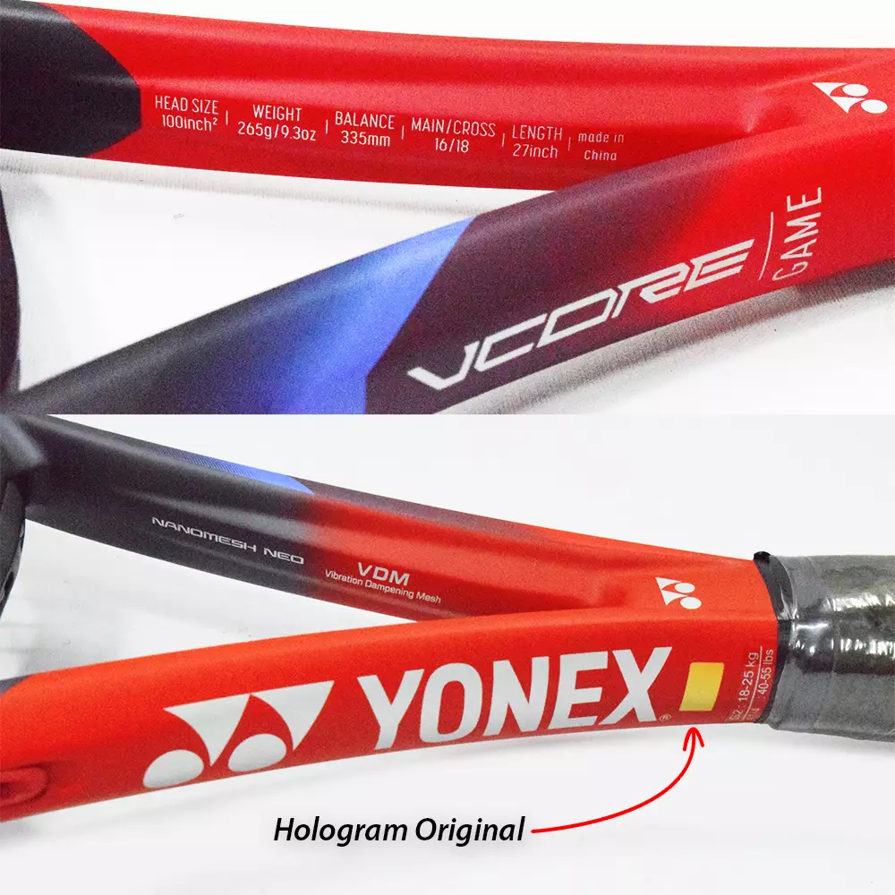 Raket Tenis Yonex Vcore Game Scarlet 265g