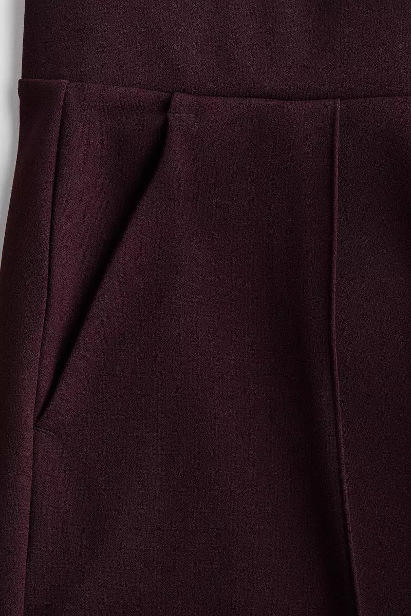High-waisted tailored trousers