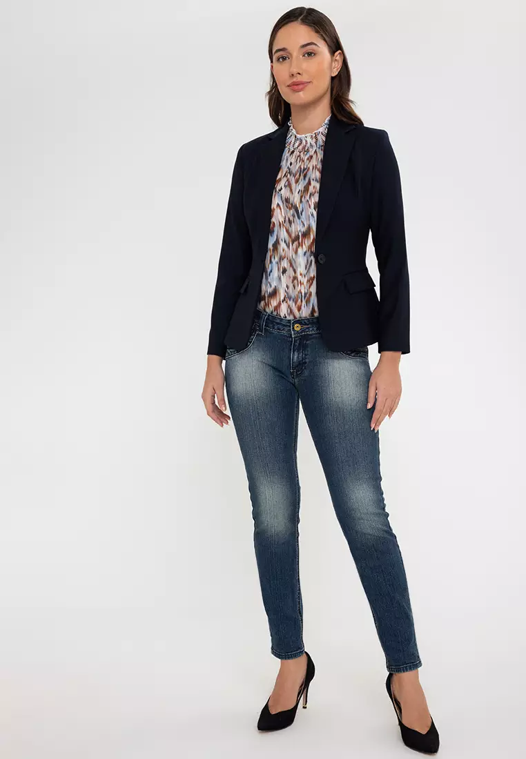 One Button Tailored Blazer