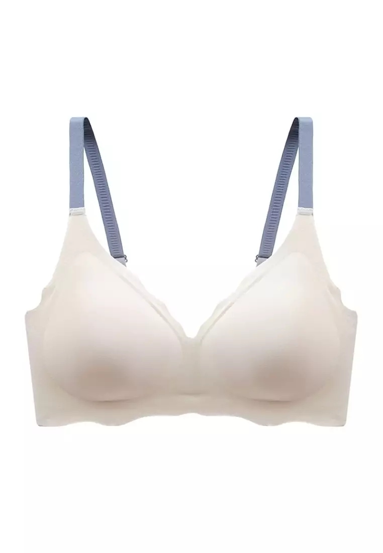 Daisy Seamless Wireless Paded Push Up Bra in White