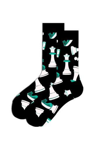 Kings Collection black Chess Pattern Cozy Socks (EU38-EU45) (HS202183) 29945AA4731033GS_1