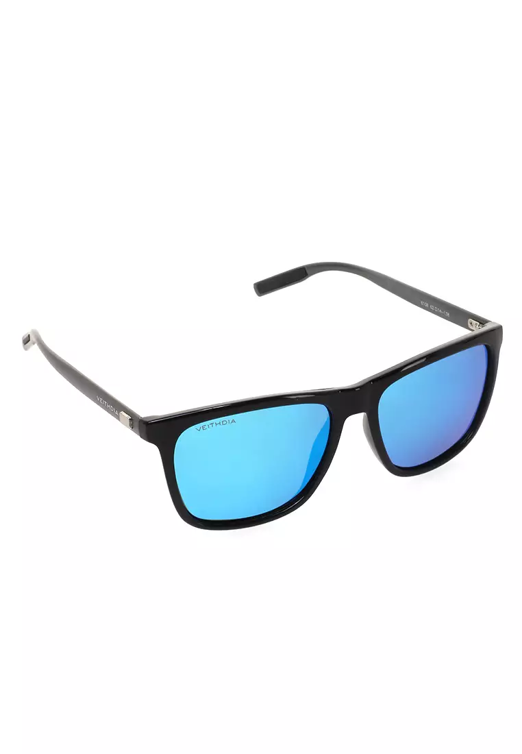Mackenzie Eyeglass Kacamata Retro UV Protection Polarized Sunglasses Material Aluminum-magnesium Alloy + TR90 ORIGINAL - Blue