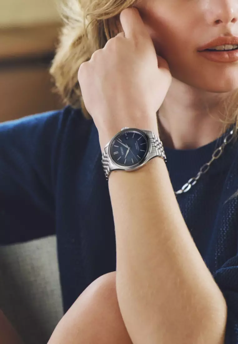 Seiko Presage Classic In ‘Ai-iro’ Japan Blue Dial Stainless Steel Band Vintage Style Automatic Watch SPB525J1